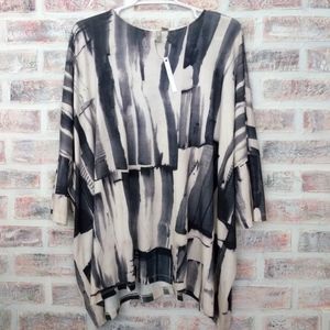 ASOS Curve Tunic Flowy Piko Style Top Size 14 NWT